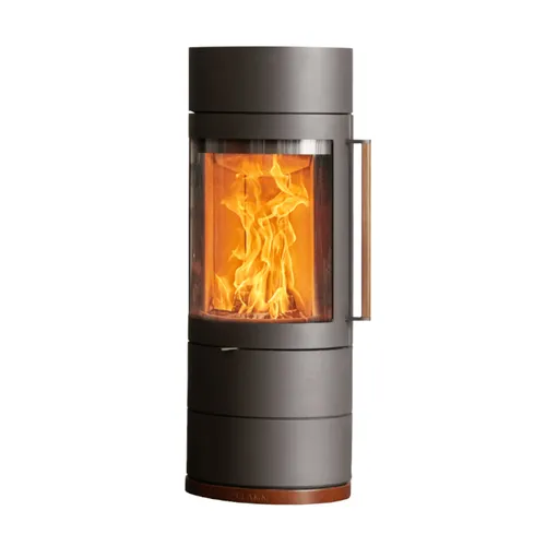 AUSTROFLAMM Kaminofen Lux | 7 kW mit gebogener Scheibe - Aschesauger mit Energieeffizienz A+ und raumluftunabhängigem Betrieb für optimale Heizleistung und Komfort.