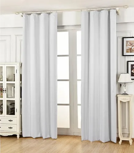 WOLTU Verdunklungsvorhänge 2er Set, 135x225cm - Schiebevorhänge aus 100% Polyester, wärmeisolierend und blickdicht, ideal für Schlafzimmer und Wohnzimmer. Einfache Montage ohne Werkzeug für sofortige Veränderung des Raums.