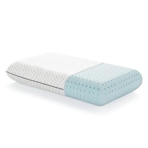 LUCID Gel Memory Foam Kissen 40x60 cm – atmungsaktiv – kühlende Wirkung – Bezug waschbar – Öko-Tex Kopfkissen, Weiß