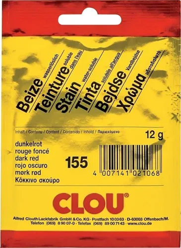 Clou Beize / Pulver-Beize wasserlöslich Nr. 155 dunkelrot 10g