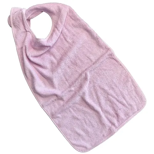 PFLEGE POINT® Kleidungsschutz/Ess-Schürze Frottier für Erwachsene mit Steckverschluss (flieder)