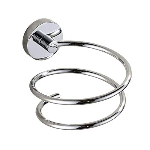 OlBuWa Haartrocknerhalter/Fönhalter 304 Edelstahl Chrom,Badzubehör (Silber)