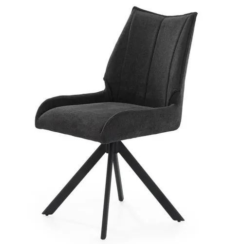 Drehbarer Polsterstuhl mit Kedernaht in Grau