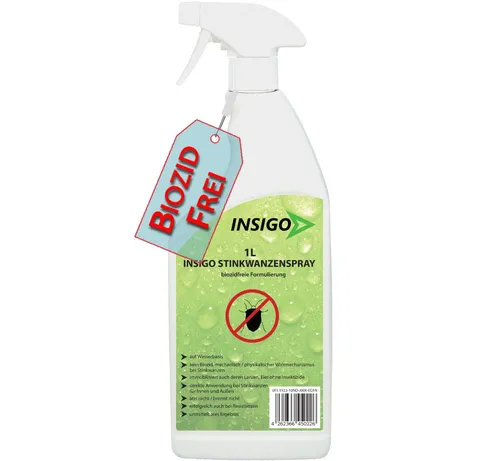 Biozidfreie Stinkwanzen Abwehr 1 Liter – Effektives Wanzenbekämpfungsspray von INSIGO