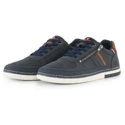 TOM TAILOR Licence Sneaker aus strukturiertem Lederimitat in Blau – Größe 43 EU - Stylischer Sneaker aus hochwertigem, strukturiertem Lederimitat in Navy. Bequem und vielseitig für jeden Anlass, ideal für moderne Outfits.