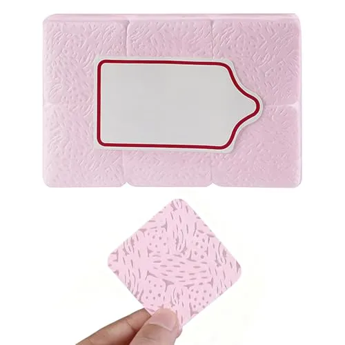 Yoezuo 300 Stück Fusselfreie Nageltücher,Fusselfrei Nagel Wattepads,für Vorbereitung und Abschluss der Nail Art Maniküre, Nagellack Entfernen(Rosa)