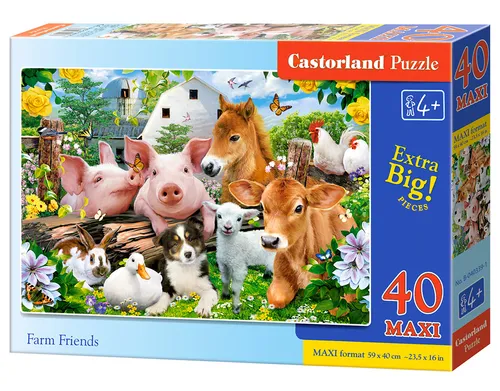 Puzzle 40 Maxi podłogowe Farm Friends CASTORLAND B-040339 CASTOR 5904438040339