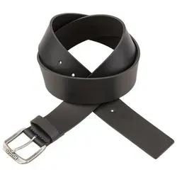 HUGO Blue Ledergürtel Berker_Sz40 mit BOSS-Schriftzug schwarz 80