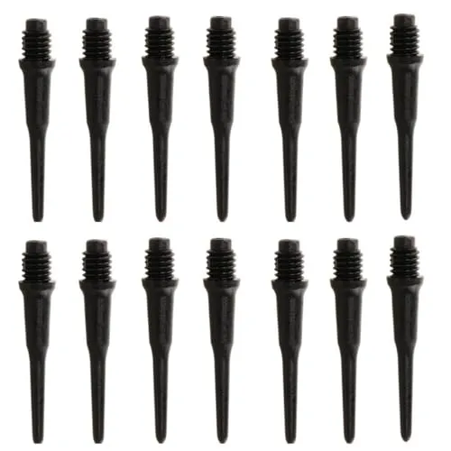 HRLORK Dartspitzen aus Kunststoff, weiche Spitze, Schwarz, 100 Stück
