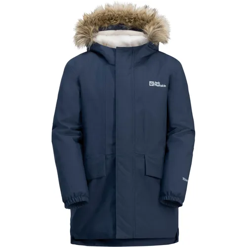 JACK WOLFSKIN COSY BEAR JACKET K - Funktionsjacke für Kinder, gefüttert im Parka-Stil mit abnehmbarem Fell und bluesign®-zertifiziert für umweltfreundlichen Schutz bei Wind und Wetter.