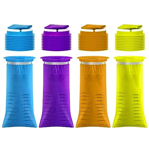Brechbeutel mit Ring Sicherer Kotzbeutel: Nizirioo 40 Stück Spuckbeutel Kotztüten Spucktüten,4 Farben Müllsäcke Spuckbeutel Verschließbar Blickdicht Reißfest,Brechbeutel mit Ring für Schulen