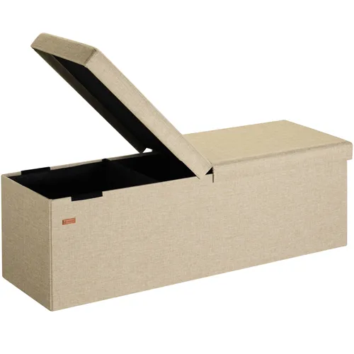 Casaria® Sitzbank mit Stauraum, Beige in beige von Deuba