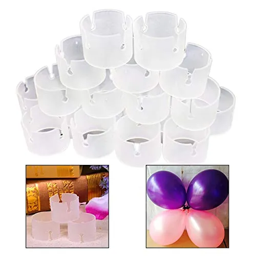 Xrten 50 Stücke Ballons Bogen Connectors,Ballon Clip Ring,Ballon Schnalle für Hochzeit Dekoration