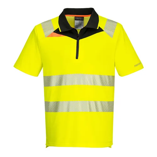 Portwest DX412 DX4 Warnschutz Polo Shirt kurzarm Gelb/Schwarz Gr. XL - Das Portwest DX4 Warnschutz Polo Shirt bietet mit seinem leichten, atmungsaktiven Material und dem segmentierten Reflexband optimale Sichtbarkeit und Komfort. Ideal für den professionellen Einsatz und lange Arbeitstage.