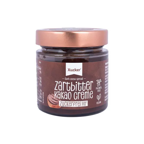Kakao Creme zuckerfrei, vegan, mit Xylit gesüsst, 200g, ohne Palmöl, Xucker