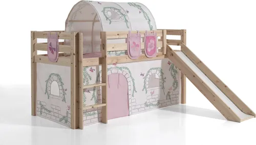 Spielbett >PINO< in Kiefer massiv natur - 210x114x218 (BxHxT)