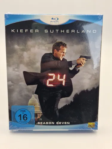 24 - Season / Staffel 7 (im Schuber) [BluRay] NEU & OVP - Actionreiche Blu-ray Staffel 7 der Kultserie 24 mit Kiefer Sutherland, ideal für Fans von Spannung und Verschwörungen.