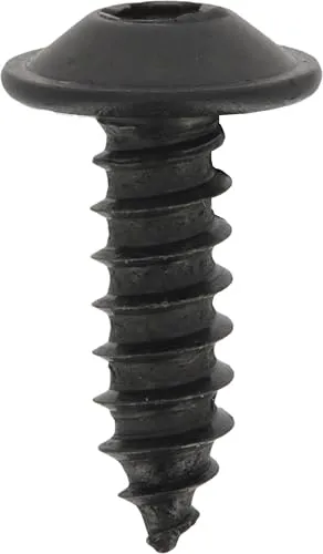 Blechschrauben, rund, breit, RLX Torx in Beutel, 4,8 mm x 16 mm, NFE 25-655, Zink schwarz, 20 Stück