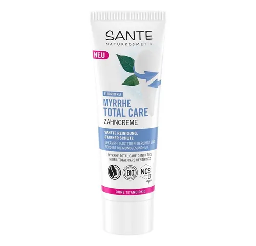SANTE Dental Med Zahncreme Myrrhe 75 ml - Zahnpaste mit Myrrhe für gesunde Zähne und Zahnfleisch, mentholfrei und ohne synthetische Fluoride – ideal für natürliche Mundpflege.