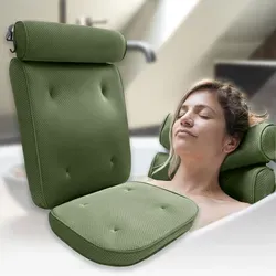 HelloBath® Premium Badewannenkissen – Abnehmbar & Verstellbar mit Saugnäpfen