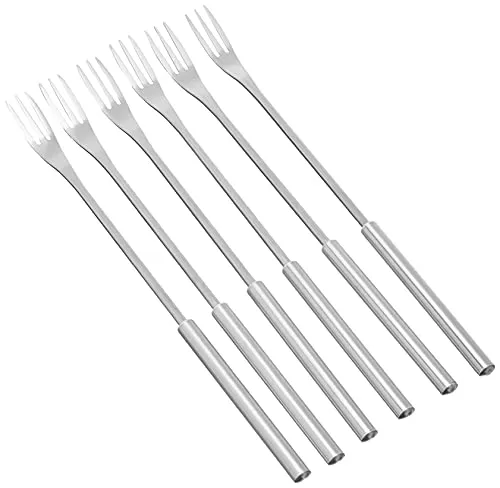 KUHN RIKON 32040 Fondue Zubehör Käsefonduegabeln 6 Stück Edelstahl, Silber