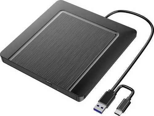 Xlyne Externer DVD-Brenner USB-A & USB-C in Schwarz
