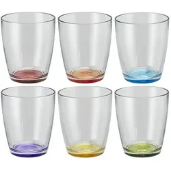 Peill+Putzler Glas 6er-Set Colore , transparent/klar , Maße (cm): H: 9,9 Ø: 8.4