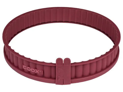Coox Silikon-Quicheform mit Glasboden (Rot)