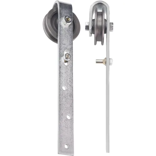 Schiebetorrolle m.Bügel 140mm STA verz.max.130kg - Türsicherungen für handbetriebene Holztore, mit verzinktem Bügel und langlebiger Grauguss-Laufrolle für reibungslosen Betrieb.