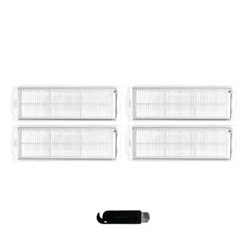 INF 4er-Pack Staubsaugerfilter für Xiaomi Robot Vacuum Mop 2S/Mop P/Mop Pro/XMSTJQR2S/STYTJ02YM, 4 x HEPA-Filter, 1 x Reinigungsbürste