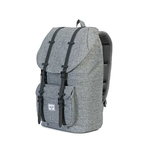 Herschel Rucksack Little America 25l - Grau - Rucksack für Schule und Freizeit, bietet Platz für Laptops und hat zusätzliche Fächer. Leicht und aus robustem Polyester, ideal für Unisex-Nutzung.