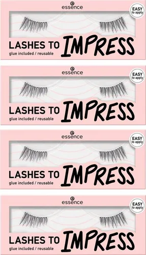 Essence Bandwimpern essence LASHES TO IMPRESS 03, Packung, 4 tlg., mit Volumeneffekt