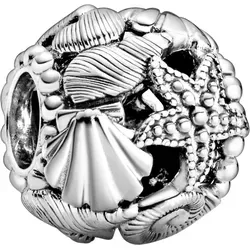 PANDORA Seestern Muschel Herzen Charm aus Sterlingsilber - Armbänder & Charm-Anhänger, einzigartiges Design mit Seestern und Muschel, perfekt für maritime Liebhaber und eine besondere Ergänzung für Ihr Charm-Armband.