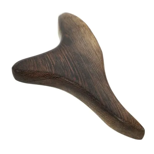 Supvox Dreizackförmiges Massagegerät Aus Verawood Natürlichem Holz Für Spa Akupunktur Mit Glatten Kanten Zur Triggerpunkt- Und Hautpflege