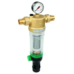 Resideo Hauswasser-Feinfilter F76S Messing, AA, R1 - Sanitärinstallation - Hochwertiger Messingfilter für optimale Wasserqualität und Schutz Ihrer Rohrleitungen.