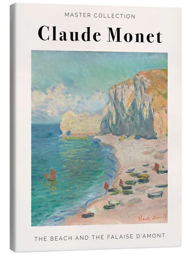 Posterlounge Wandbild The Beach and the Falaise D'Amont, Claude Monet, erhältlich als Poster, Leinwandbild, Wandsticker oder Acrylglasbild
