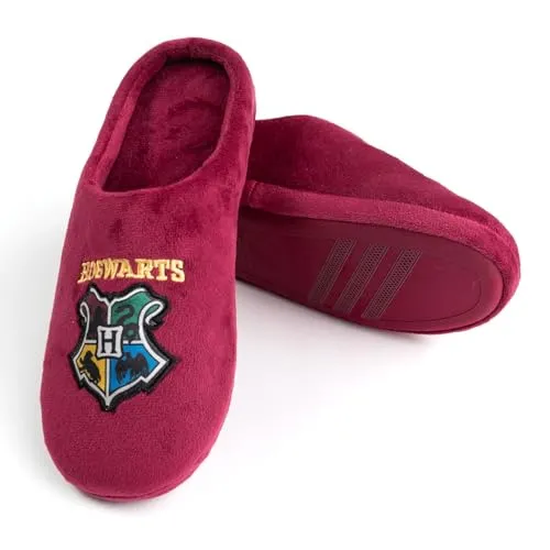 United Labels Harry Potter Hausschuhe für Damen, Bordeaux Rot, 39/40, Hogwarts Pantoffeln Winter, Puschen, Slipper