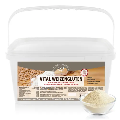Vital Weizengluten 5 kg Weizenkleber Seitan Weizeneiweiss veganes High Protein