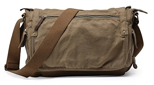 Gootium Unisex Canvas Messengertasche Vintage umhängetasche 30622 - Olivgrün