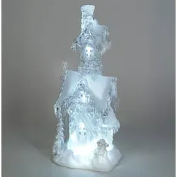 formano Skulptur Acryl Weihnachten mit Stecker - Skulptur aus transparentem Acryl mit warm-weißem LED-Licht, perfekt für festliche Dekoration. Höhe 45cm, ideal für weihnachtliche Stimmung.