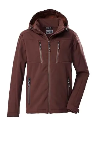 killtec Herren Softshelljacke KOW 79 MN, mahagoni, XXL - Mäntel & Jacken - Winddicht und wasserabweisend (10.000 mm), ideal für Outdoor-Aktivitäten, mit abzippbarer Kapuze und praktischen Zippertaschen.