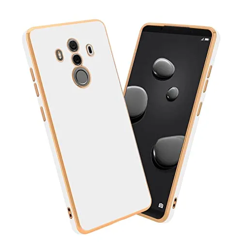 Cadorabo Hülle kompatibel mit Huawei Mate 10 PRO Schutzhülle TPU Silikon Case Liquid Design mit Kameraschutz Slim Kratzfest Weiche Gummi mit Rundumschutz Case Hülle für Huawei Mate 10 PRO in Weiß