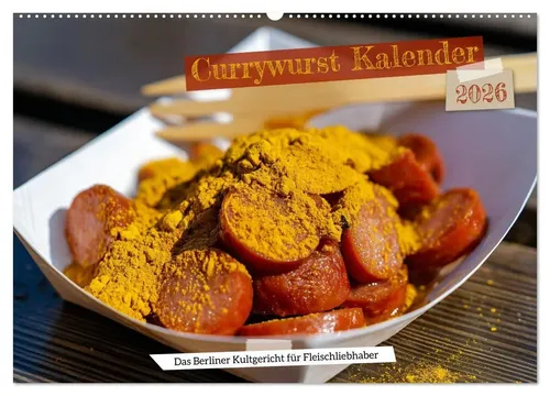 Currywurst Kalender 2025 - Das Berliner Kultgericht - Kalender mit 14 Seiten, präsentiert die Vielfalt der Berliner Currywurst. Ideal für Food-Liebhaber und als Geschenk für Berlin-Fans.
