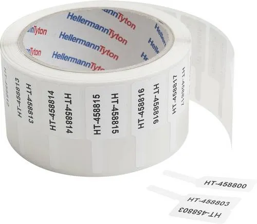HellermannTyton 596-00160 Helatag-Marker TAG20-65T1FL - Hochwertige Etiketten für die dauerhafte Kabelkennzeichnung. Mit beidseitig lesbarer Beschriftung und robuster Materialqualität ideal für anspruchsvolle Installationen.