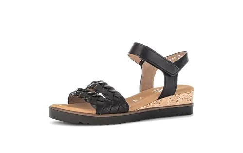 Gabor 82.759 Damen Sandalette - Elegante Riemchen Sandalen in Schwarz - Elegante Damen Sandalette von Gabor mit komfortablem Fußbett und strapazierfähiger Gummisohle. Ideal für stilvolle Auftritte und den täglichen Gebrauch.