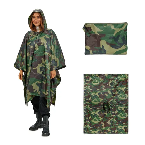 Regenponcho Mehrzweck 3 in 1 Tarn Zelt Poncho Regencape Regenumhang Regenschutz