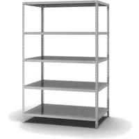 PROREGAL Fachbodenregal Schraubsystem Light-Duty 200x100x30 cm - Stabiles Schraubregal mit 5 Fachböden, beidseitig nutzbar und flexibel einstellbar. Ideal für die Lagerung verschiedenster Güter mit einer Fachlast von bis zu 125 kg.