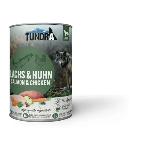 Tundra Nassfutter Hundefutter Lachs & Huhn - getreidefrei (400g)