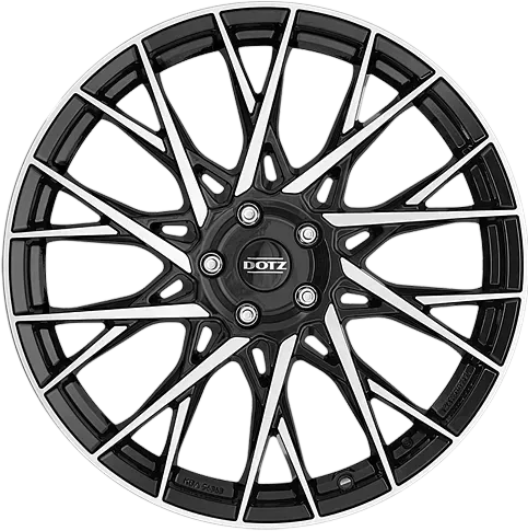 Produktbild DOTZ FUJI DARK 7.5Jx18 Felge schwarz/poliert