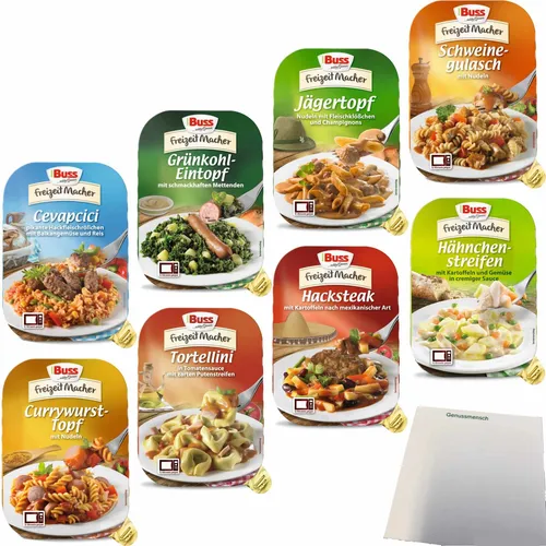 Produktbild Buss Fertiggerichte Probierpaket XXL 8x300g Packung usy Block